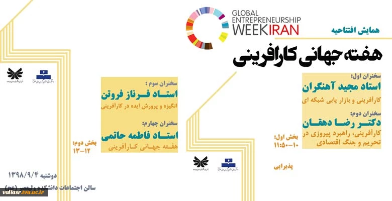 برنامه های روز جهانی کارآفرینی 2