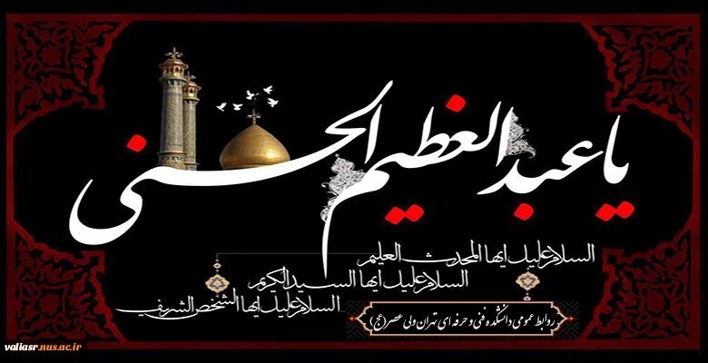 سالروز وفات حضرت عبدالعظیم الحسنی علیه السلام بر تمام محبین اهل بیت تسلیت باد 3