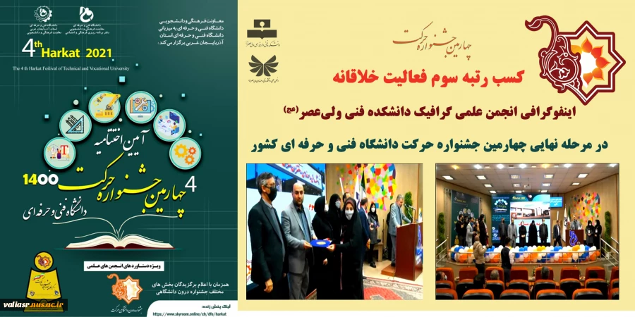 افتخارآفرینی دانشجویان دانشکده فنی و حرفه ای دختران تهران ولی عصر(عج) درچهارمین جشنواره حرکت 2