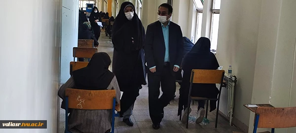 بازدید مدیرکل دفترآمایش و گسترش آموزشهای فنی و حرفه ای دانشگاه فنی و حرفه‌ای از برگزاری آزمون ارشد1401 در دانشکده ولی عصر(عج) 2