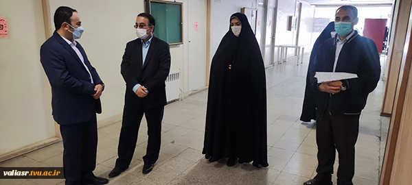 بازدید مدیرکل دفترآمایش و گسترش آموزشهای فنی و حرفه ای دانشگاه فنی و حرفه‌ای از برگزاری آزمون ارشد1401 در دانشکده ولی عصر(عج) 8