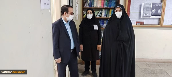 بازدید مدیرکل دفترآمایش و گسترش آموزشهای فنی و حرفه ای دانشگاه فنی و حرفه‌ای از برگزاری آزمون ارشد1401 در دانشکده ولی عصر(عج) 9
