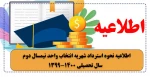 اطلاعیه نحوه استرداد شهریه انتخاب واحد نیمسال دوم سال تحصیلی 1400-1399 2