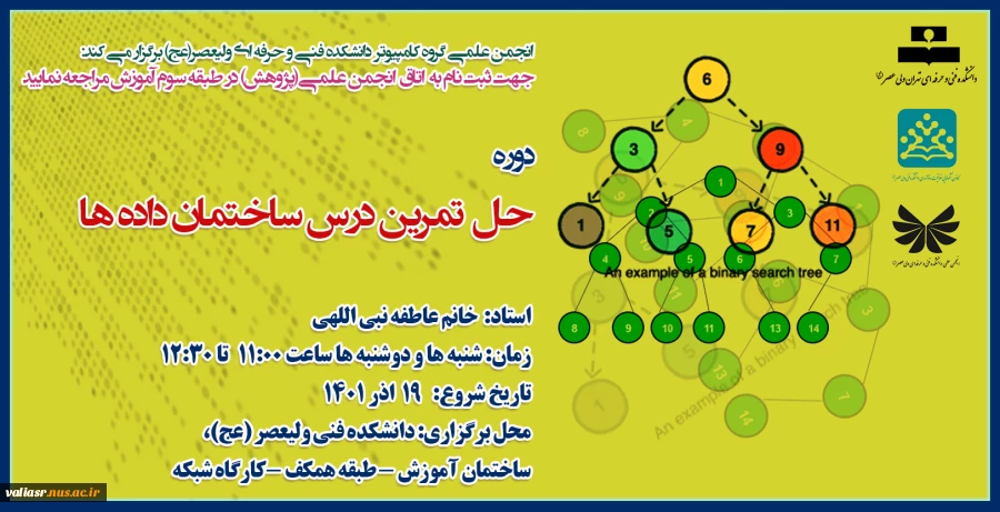 دوره حل تمرین درس ساختمان داده ها 2
