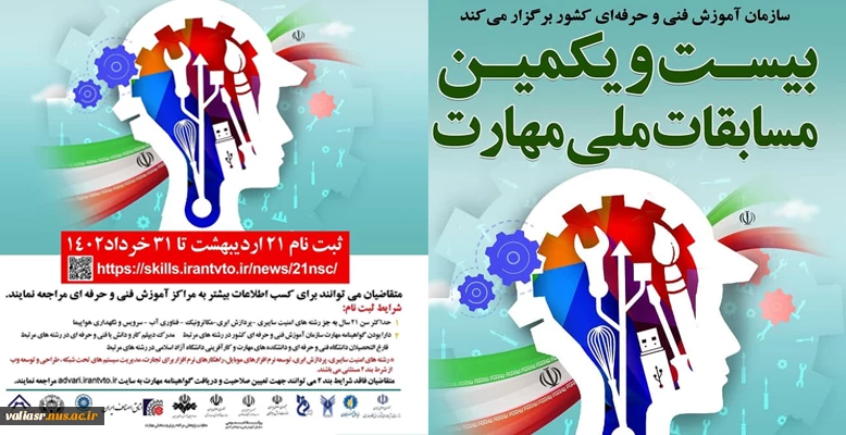 بیست و یکمین دوره مسابقات ملی مهارت در سال 1402 2