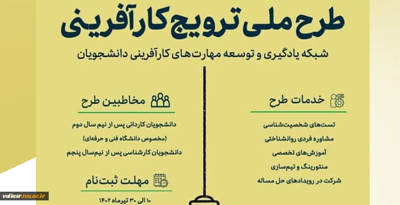 طرح ملی ترویج کارآفرینی 2