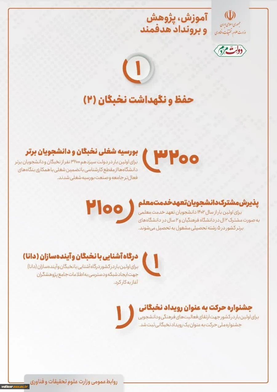 نمایشگاه مجازی ازاولویت ها و برنامه های وزارت علوم، تحقیقات و فناوری(بمناسبت هفته دولت) 5