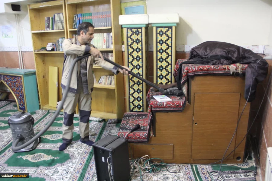 آیین غبار روبی نماز خانه ها در دانشکده ملی مهارت ولی عصر(عج) برگزار شد 9