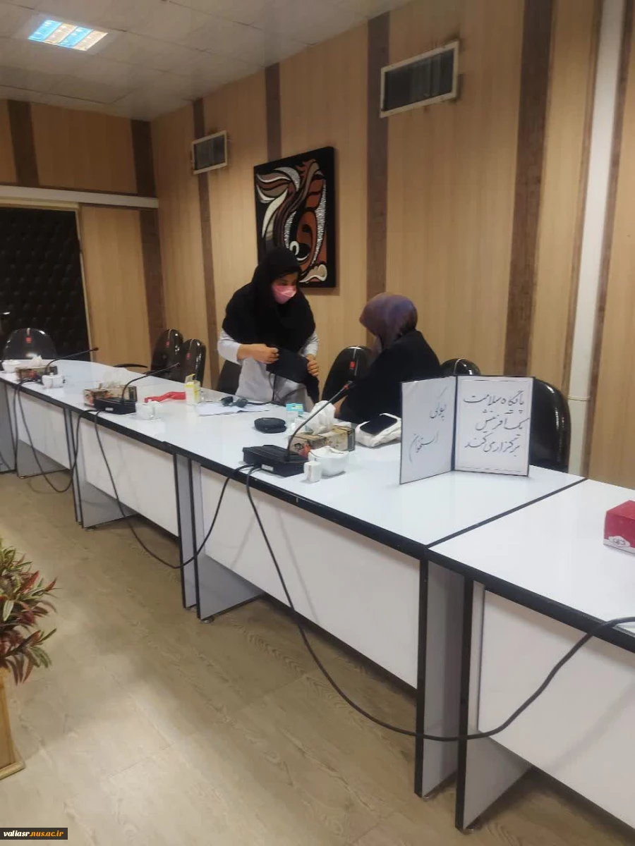 تست غربالگری دیابت وفشارخون در دانشکده ولی عصر(عج) برگزار گردید. 4