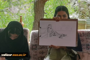 حضور دانشجویان رشته گرافیک دانشکده ولی عصر(عج) در منطقه درکه جهت طراحی از طبیعت 4