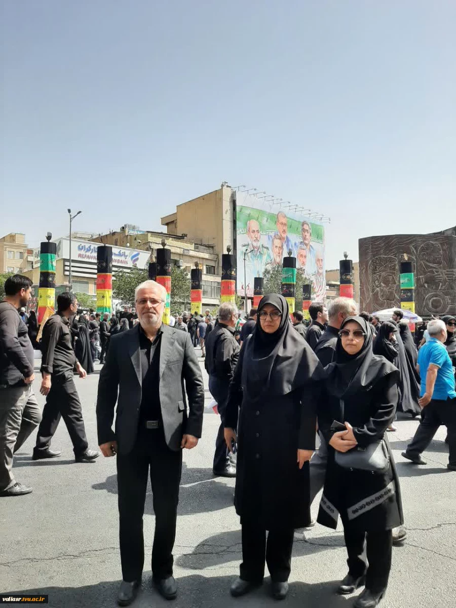 حضور دانشگاهیان دانشکده ولی عصر(عج) در مراسم تشییع باشکوه شهدای اقتدار ایران اسلامی 2