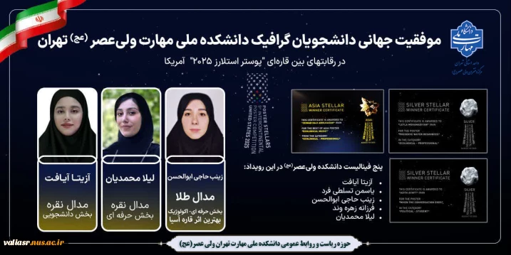 موفقیت جهانی دانشجویان گرافیک دانشکده ولی‌عصر (عج)