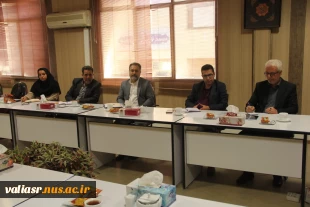 برگزاری نشست مشترک معاون آموزشی، معاون پژوهش و فناوری و رئیس نظارت و ارزیابی دانشگاه ملی مهارت با اعضای هیأت علمی دانشکده ولی عصر(عج)  2