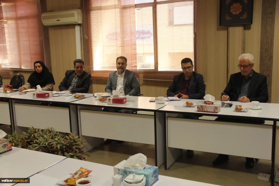 برگزاری نشست مشترک معاون آموزشی، معاون پژوهش و فناوری و رئیس نظارت و ارزیابی دانشگاه ملی مهارت با اعضای هیأت علمی دانشکده ولی عصر(عج)  2
