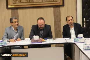 برگزاری نشست مشترک معاون آموزشی، معاون پژوهش و فناوری و رئیس نظارت و ارزیابی دانشگاه ملی مهارت با اعضای هیأت علمی دانشکده ولی عصر(عج)  3