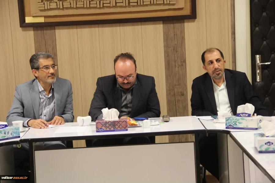 برگزاری نشست مشترک معاون آموزشی، معاون پژوهش و فناوری و رئیس نظارت و ارزیابی دانشگاه ملی مهارت با اعضای هیأت علمی دانشکده ولی عصر(عج)  3