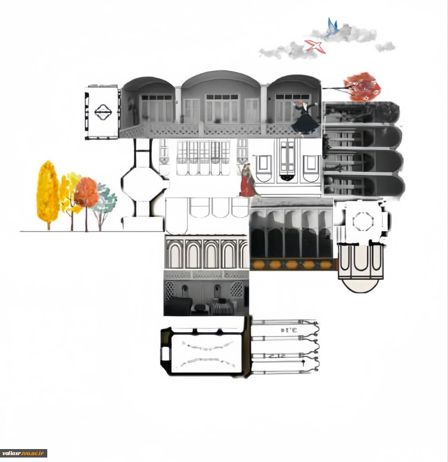برگزاری نمایشگاه "بازخوانی تاریخ از طریق بازطراحی یک بنای قدیمی" توسط دانشجویان رشته معماری دانشکده ولی عصر(عج) 2
