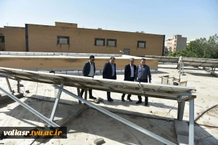 بازدید رئیس دانشگاه ملی مهارت و مدیران ستادی از فضاهای آسیب‌دیده جنگ سوم تحمیلی دانشکده ملی مهارت ولی عصر(عج) 10