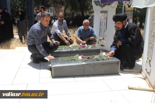 برگزاری مراسم یادبود شهدا در جوار شهدای خوشنام دانشکده ولی عصر(عج) 7