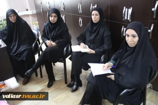 جلسه هم اندیشی اساتید انجمن های علمی با معاونت فرهنگی دانشکده ولی عصر (عج) برگزار شد 2