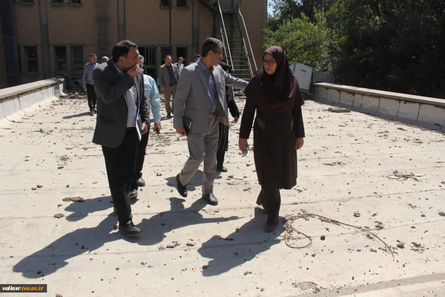 بازدید معاونین آموزشی و پژوهشی دانشگاه ملی مهارت از روند بازسازی دانشکده ملی مهارت دختران ولی عصر (عج) 2