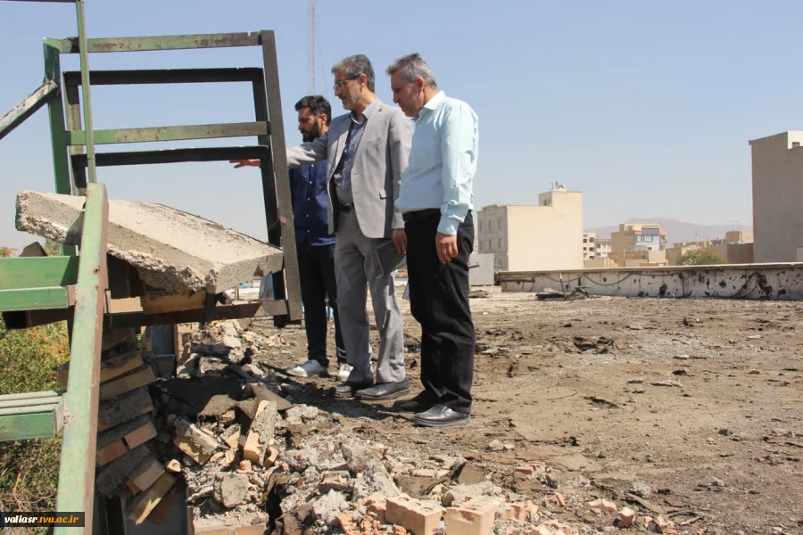 بازدید معاونین آموزشی و پژوهشی دانشگاه ملی مهارت از روند بازسازی دانشکده ملی مهارت دختران ولی عصر (عج) 5